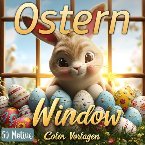 Window Color Vorlagen zu Ostern: Süße Fensterbilder Motive zum Malen & Basteln im Frühjar