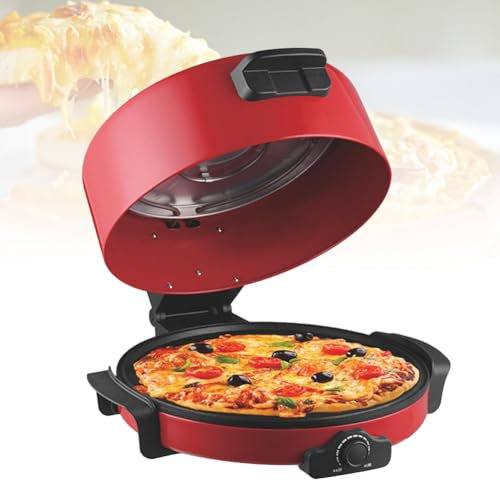 Pizzaiolo Elettrico, Forno Elettrico per Pizza Forno Elettrico per Pizza Diametro 40 cm Forno per Pizza Interno Riscaldamento su Due Lati, Controlli della Temperatura Regolabili, Perfetto per Pizze
