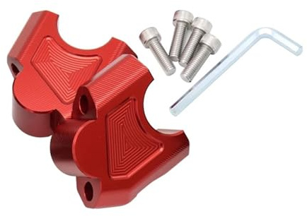 Torretas Manillar para CB 650 R para CBR650 F para CBR650R para CB650R para CBR para CB650F para CBR650F 2014-2023 Elevador Manillar Aumentar Mover Barra Manija Elevador Manillar Moto(1 Pair Red)