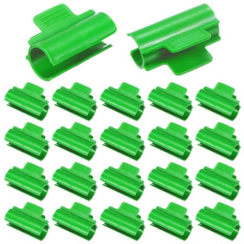 M METERXITY 60-Pack Greenhouse Clamps for 1 Inch PVC Pipe, Greenhouse Film Clamps Shading Net Rod Clip for Garden Net/Row Cover/Greenhouse Plastic [Grass Green]