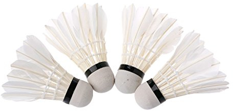 FOLODA 4 Stück Dunkle Nacht Bunte LED Badminton Federball Beleuchtungsfedern