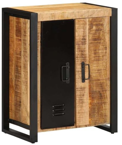 vidaXL Buffet 55x35x70 cm Bois de manguier Brut Massif, Armoire, Placard, Buffet Haut, Armoire latérale, Armoire de Rangement, Organisateur de Maison