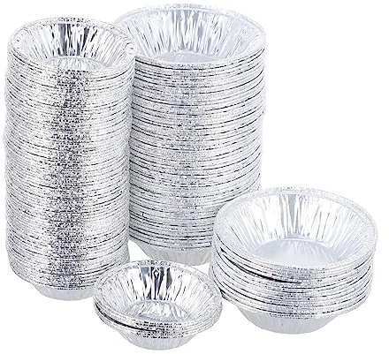 MAGICLULU 500 Piezas Molde Para Tarta De Huevo Redondo Desechable Molde Para Hornear Aluminio Para Postres y Hornos