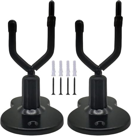 Monta de pared de perchas de viola, percha de pared de violín | 2x percha de violín con soporte de - Pantalla de instrumentos de cadena de ahorro de espacio soporte para aficionados y profesionales
