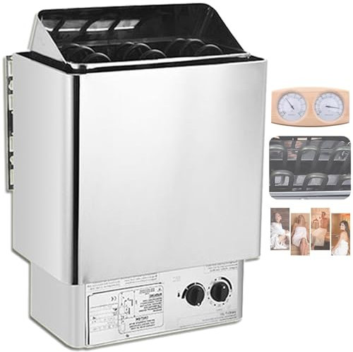 Stufa per Sauna, 4,5-9KW Stufa Elettrica per Sauna con Controller Integrato, Adatta per 106-460Cu.Ft, Attrezzatura per Sauna, per Saune A Vapore Domestiche, Bagni, Centri Benessere(9KW)