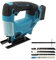 Akku-Stichsäge,kompatibel mit Makita 18V Akku – 3 Einstellbare Geschwindigkeiten, schneller Blattwechsel, für Holz, PVC, Sperrholz und Metall (ohne Akku)