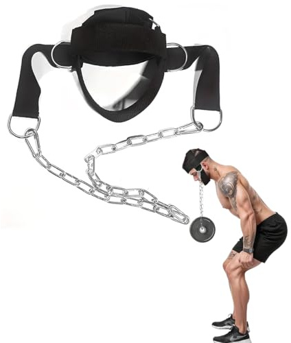 Allenamento Collo, Boxe & Fitness Neck Builder Straps, Regolabile Head Harness Con Hook Attacco, Supporto Allenamento Collo Pesi Imbracatura, Testa Di Formazione Dip Cintura, Taglia Unica