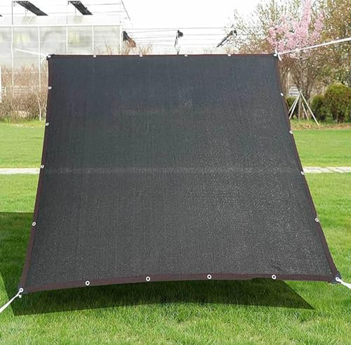 AuMarndi Telo Ombreggiante Impermeabile 4x4 Vela Rete Ombreggiante con Occhielli 4x5m Ombra 90% Protezione Solare Rete Parasole per Esterni Protezione delle Piante Fienile Canile,black-3x7m