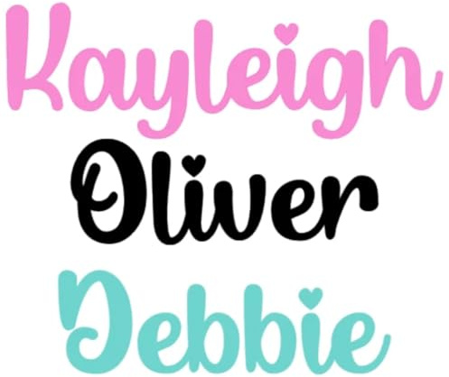 Personalised Vinyl Name Stickers – Custom Waterproof Vinyl Decal for Water Bottles, Lunchboxes, Laptops, Cars, Labels, Storage & Gifts