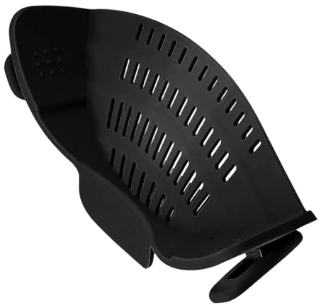 Clip On Strainer, Space-Saving Flexible Design, 23x12.5x6.7cm, Folding Sieve Stopper Drainer Filter, Silicone Strainer Clip On, Easy Draining And Rinsing Tool, For Sink Cooking Pasta