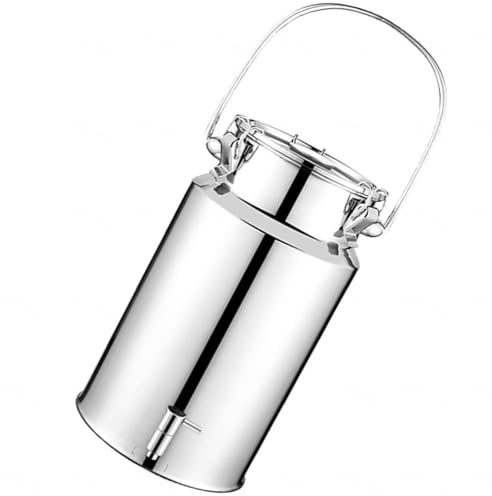 Lechera Acero Inoxidable Grande 201,con Tapa/grifo/asa,para Transportar o Almacenar Leche,capacity-5L