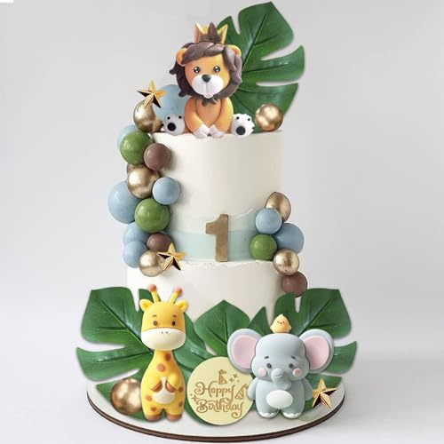 42 Stück Tortendeko Tiere, Tiere Kuchendeko, Dschungel Tortendeko, Tieres Geburtstag Tortendekos, Tortendekos Waldtiere für Kindergeburtstage, Dschungel-Mottopartys, Baby shower