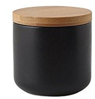 OnePine Vorratsdosen Keramik mit Bambusdeckel Vorratsdose Kaffeedose Teedose - 260ml/9 oz Keramik Aufbewahrungsdosen für Tee Kaffee Bohne Zucker Gewürz Nüsse Korn
