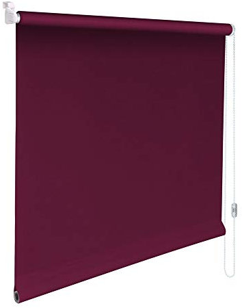 Sonnenschutz-HH® - Mini Sichtschutzrollo Minirollo Sonnenschutz Rollo KLEMMFIX Seitenzugrollo Kettenzugrollo inkl. Klemmträger ohne Bohren - Außenmaß Breite 45 x 50 cm Höhe - lila