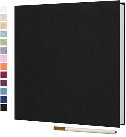 Vienrose Large Photo Album Self Adhesive for 4x6 8x10 10x12 Pictures Scrapbook Album DIY Scrap Book 40 Sticky Pages with A Metallic Pen