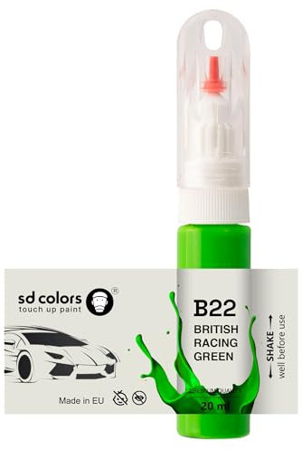 SD COLORS BRITISH RACING GREEN B22 - Pennello per ritocchi da 20 ML per riparazione graffi (solo vernice)