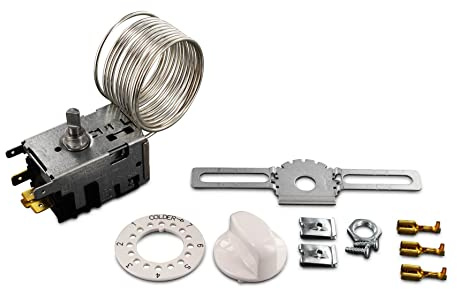 DL-pro Universell termostat för Danfoss NR3 077B7003 4x6,3 mm AMP 3-stjärnig temperaturregulator för kylskåp