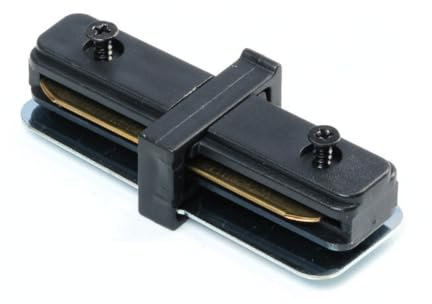 Qub – Connecteur en I pour rail monophasé – noir – compatible Focus III – raccord linéaire – installation facile pour éclairage sur rail
