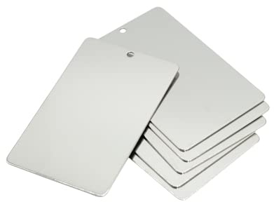 Stanzrohlinge aus Edelstahl, 86 x 54 mm, 10 Stück
