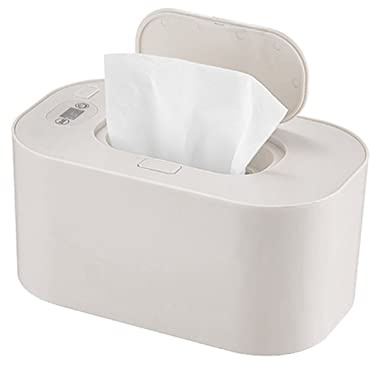 Wipe Warmer & Dispenser, Large Capacity Portable Heated Wipes Heater with Temp, Uniform Heating Diaper Container for Nursery