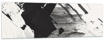 Panorama Bilder auf Glas 160x50cm Glasbild Stück Modern Schwarz Und Weiß Groß XXL Wanddeko Bild im Glas Schlafzimmer Küche Wandbilder Dekoration Wohnzimmer Modern Wand Kunstdruck Art GAB160x50-5958