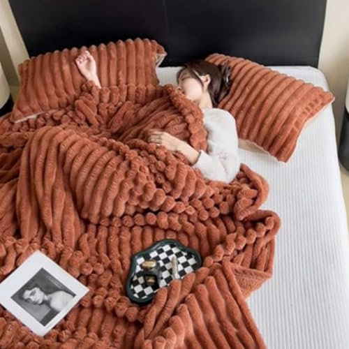 TARAKO Pelzdecken und Überwürfe aus Kunstpelz - Flauschige Decken - Warme, gemütliche graue Decken für Couch, Bett, Sofa, Flauschige, Elegante, weiche Wendedecke für Wohnzimmer und Schlafzimmer