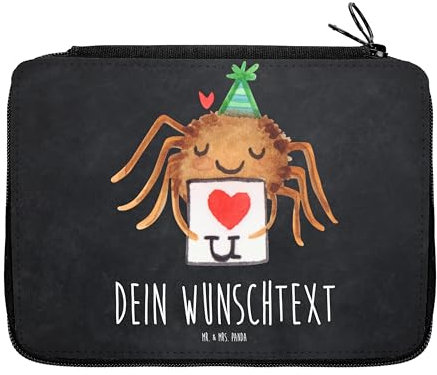 Mr. & Mrs. Panda Personalisierte Federmappe Spinne Agathe Brief - Geschenke, Liebespaar, Federmäppchen mit Namen, Stifterolle, Heiratsantrag, Liebesbeweis, Verliebt, PersonalisierteS, Ich Liebe Dich