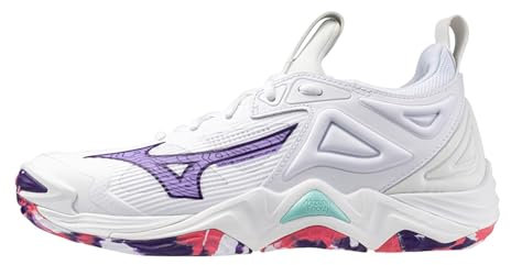 Mizuno Zapatos de Voleibol para Mujer, Blanco, 40.5 EU