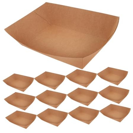 Alipis 100pezzi Vassoi Di Carta Per Barchette Per Hot Dog e Alette Di Pollo Robusti Di Carta Per Snack Da Festa e Takeaway
