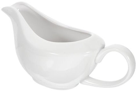 Healifty Saucière Céramique avec Poignée Verseur à Sauce pour Jus de Viande et Condiments Compatible Restaurant et Service