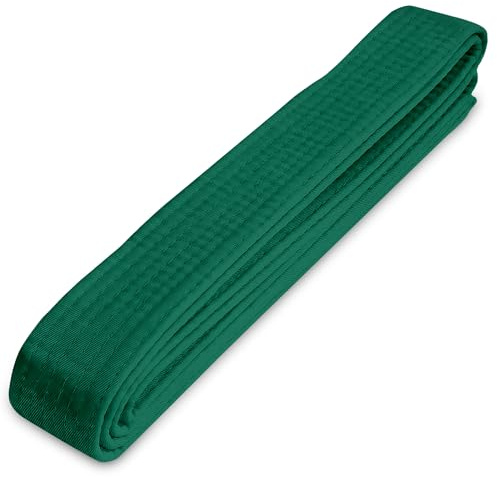 MYCRITEE Taekwondo Uniform Belt for Women - 86.6 Judo Belt Women Jiu Jitsu Gi Karate Belt Martial Arts Training Equipment Belts for Men - Aikido Gi Bjj Belts Womens Jiu Jitsu Gi Tkd Belt Green