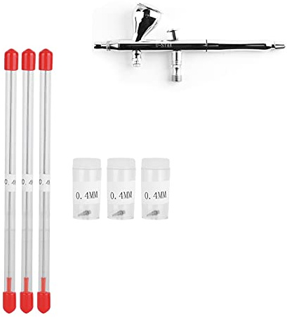 3 Set Ago per aerografo, Kit ugello per ago per aerografo da 0,4 mm/0,016 pollici Accessori per pistola a spruzzo portatile con contenitore per spruzzatore