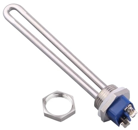 120V Immersion Water Tubular Heater, 1KW-2KW Heating Element for Water Tanks(with locknut,120v 1650w)