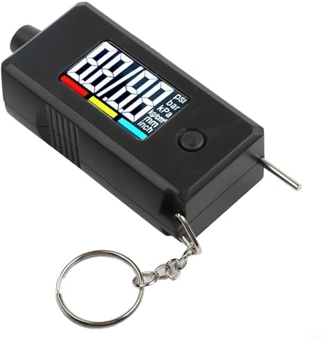 Tidgel Jauge de profondeur et de pression des pneus numérique 2 en 1, 0-120 PSI et 0-15 mm, écran LCD rétroéclairé, pour voiture, camion, SUV, vélo, moto