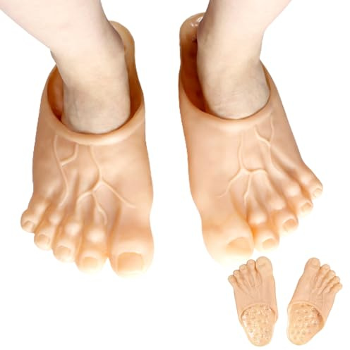 Odoukey 10.63x5.12 Pies Divertidos Zapatillas Cubiertas de Zapatos de Disfraz, Zapatos Gigantes Gigantes realistas Accesorios de Vestido de Cosplay