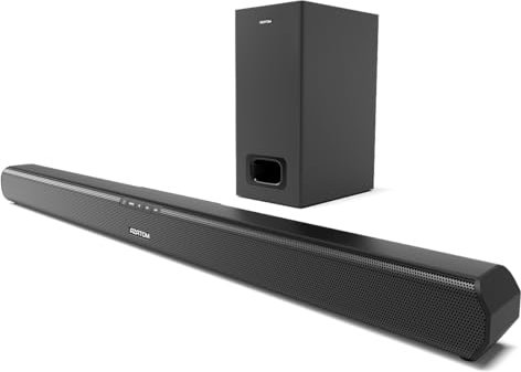 AZATOM Soundbar 2.1 with External Subwoofer | 120W Surround Sound | Bluetooth, HDMI ARC, Optical, AUX, Remote Control | Home Theatre Audio System for 4K TVs & Movies Studio Premier SP1000X