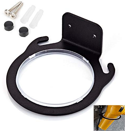 NganSuRong Hair Dryer Holder Wall Mount Stand Rack Bracket Shelf Bathroom Salon Storage Organizer Stainless Steel Hairdressing Dryer Hanger Black