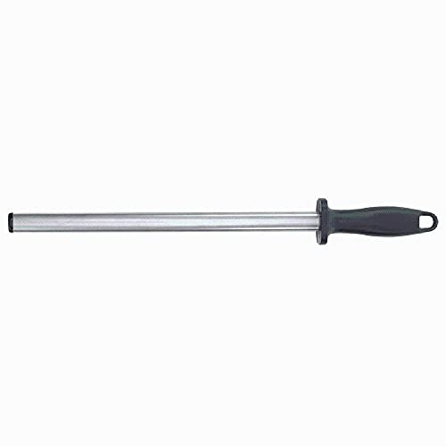 ExcInter Sharpening Steel for Knives,1 Pcs 10 Inch Diamond Sharpener Rod for Home & Pro Use Honing Kitchen Knives