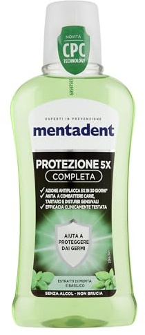 Collutorio Mentadent Protezione 5x Completa con CPC contro i principali disturbi orali da 400 ml