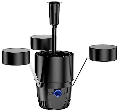 Skimmer Flottant Multifonction, Broyeur De Déchets De Bassin, Collecteur De Feuilles Tombées De Bassin À Poissons avec 3 Modes De Fontaine, pour Piscine, Bain À Remous, Fountainor