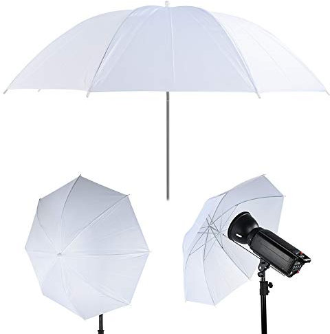 Ombrello Morbido Bianco Traslucido da 33 Pollici per Studio Fotografico Diffusore di Luce Flash Softlight