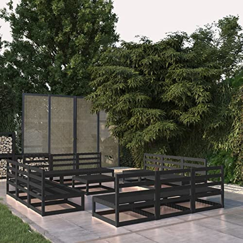 Homgoday 13-teiliges Garten-Lounge-Set aus massivem Kiefernholz, Gartenmöbel-Set, Terrasse, Outdoor, Hof, Terrasse, Balkon, Sofa, Sitzgelegenheit, Sitzmöbel, Ecke, Hinterhof, Sofagarnitur Möbel