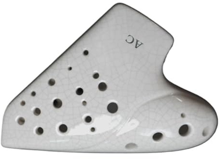 professionelle Okarina AC-Okarina mit drei Röhren, professionelles Performance-Okarina-Instrument, geräucherte Alt-C-Flöte mit weitem Tonumfang