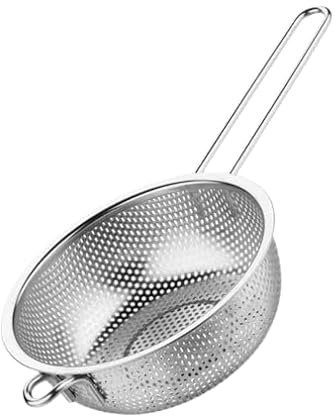 PNJB Stainless Steel Wash Basket, Rice Colander, Spaghetti Strainer, Ergonomic Design, Ease of Use and Efficiency, Ensuring Long-Term Durability, (16.5 CM)