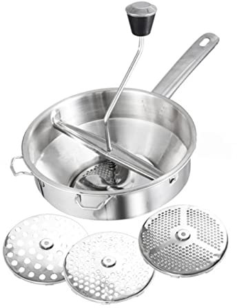 Amosfun Mixeur Alimentaire Acier Inoxydable Pour Cuisine Broyeur De Fruits Et Légumes Fournitures Pour Purée De Pommes De Terre