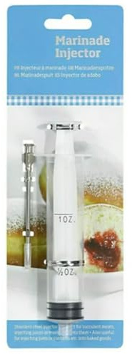Citystores® TA Marinade Injector Professional Stainless Steel Meat Injector for Flavorful Cooking and BBQ Safe for Poultry Beef Pork and Fish with Easy-Grip Design and Precise Injection Control 30ml