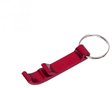 JOYTILLGU Wine Bottle 5 Colors Beer Bottle Opener Key Ring Chain Practical Portable Keychain Metal Beer Lid Opener Tool Home Kitchen Tools Accessories Corkscrews Wine Bottle(Red)