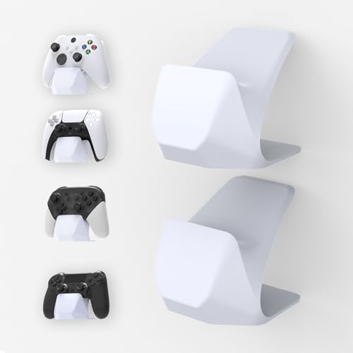 playvital 2 Pack Universal Game Controller Stand for ps5/4 Controller, Display Controller Holder for Xbox Series X/S Controller, for Switch Pro Controller Stand Holder, White