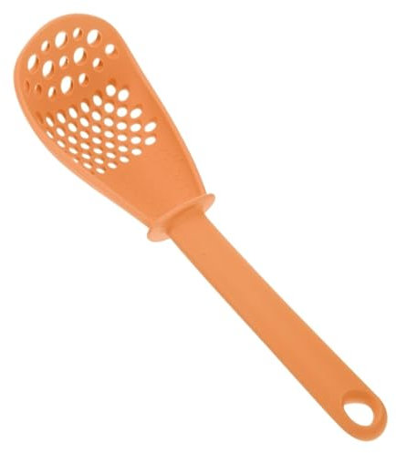 WUTIANBAO Espumadera Colador Herramienta colador Cuchara de plástico for Fideos Cuchara de Drenaje for cocinar Olla de Filtro multifunción Colador De Cocina(Oranje)