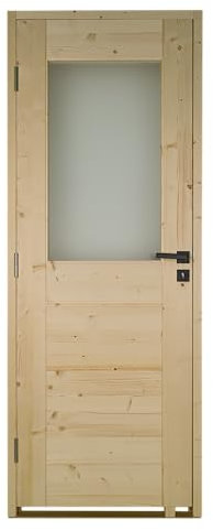 Bloc Porte bois épicéa HORIZON 1 vitrage 830 gauche
